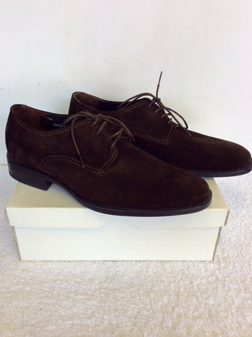 JONES THE BOOTMAKERS BROWN SUEDE LACE UP SHOES SIZE 10/44