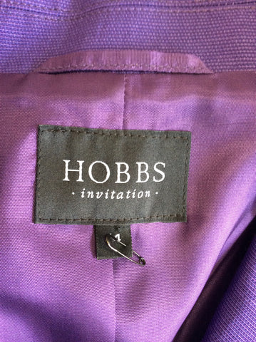 HOBBS INVITATION PURPLE PENCIL DRESS & JACKET SUIT SIZE 14