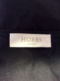 HOBBS BLACK & BEIGE PRINT MAXI DRESS SIZE 16