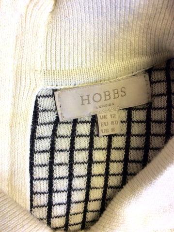 HOBBS BLACK & WHITE CHECK DRESS SIZE 12 - Whispers Dress Agency - Sold - 4