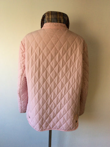 DAVID BARRY PALE PINK QUILTED JACKET SIZE 18 - Whispers Dress Agency - sold - 4