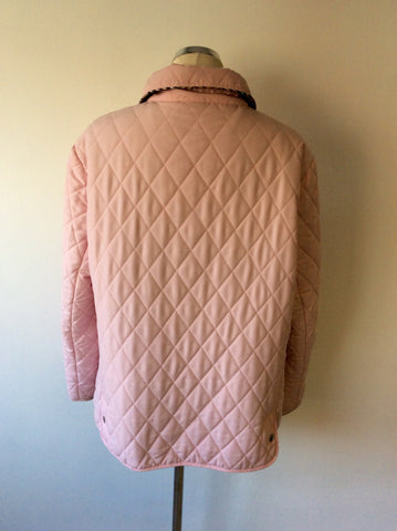 DAVID BARRY PALE PINK QUILTED JACKET SIZE 18 - Whispers Dress Agency - sold - 5