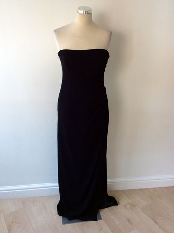 BRAND NEW COAST BLACK STRAPPY/STRAPLESS LONG EVENING DRESS SIZE 12 - Whispers Dress Agency - Womens Dresses - 1