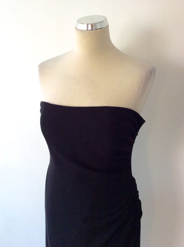 BRAND NEW COAST BLACK STRAPPY/STRAPLESS LONG EVENING DRESS SIZE 12 - Whispers Dress Agency - Womens Dresses - 2