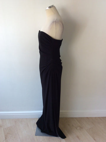 BRAND NEW COAST BLACK STRAPPY/STRAPLESS LONG EVENING DRESS SIZE 12 - Whispers Dress Agency - Womens Dresses - 4