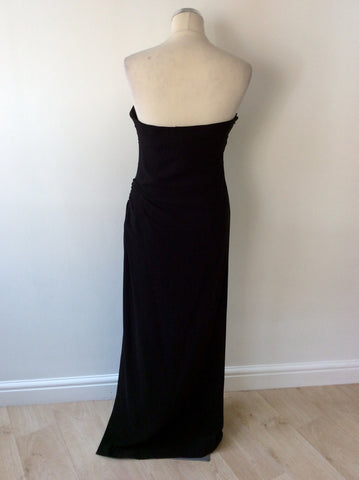 BRAND NEW COAST BLACK STRAPPY/STRAPLESS LONG EVENING DRESS SIZE 12 - Whispers Dress Agency - Womens Dresses - 5