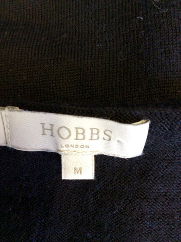 HOBBS BLACK WOOL CREW NECK CARDIGAN SIZE M - Whispers Dress Agency - Sold - 2