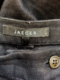 JAEGER BLACK LINEN TROUSERS SIZE 8 - Whispers Dress Agency - Womens Trousers - 4