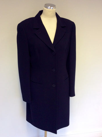EPISODE NAVY BLUE WOOL LONG JACKET & SKIRT SUIT SIZE 12 - Whispers Dress Agency - Womens Suits & Tailoring - 3