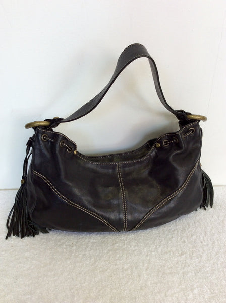 バッグ y2k FRANCESCOBIASIA leather shoulder bag FRANCESCO BIASIA BLACK LEATHER SHOULDER BAG – Whispers Dress Agency