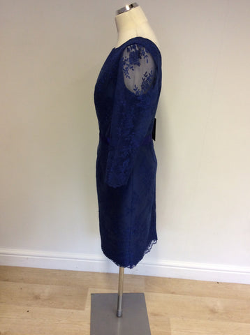 BRAND NEW CARLA RUIZ BLUE LACE SPECIAL OCCASION DRESS SIZE 46 UK 18