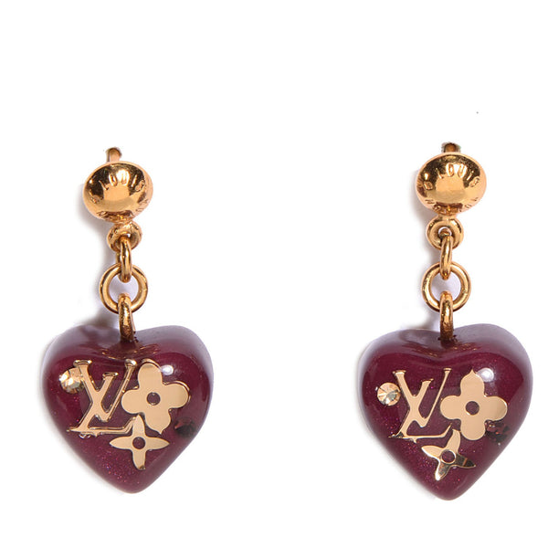 Louis Vuitton Lock Me Heart Drop Earrings