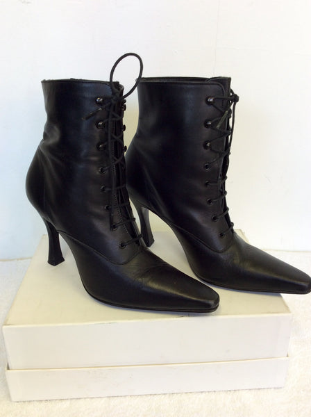 LILLEY & SKINNER BLACK LACE UP BOOTS SIZE 6/39