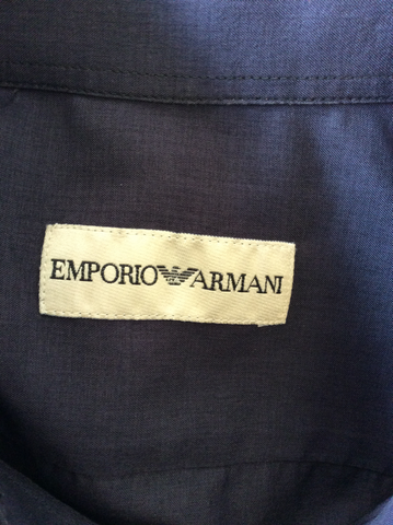 EMPORIO ARMANI CHARCOALSLIM FIT LONG SLEEVE SHIRT SIZE S