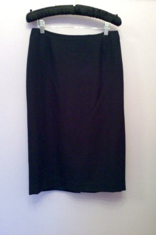 Hobbs Dark Blue Wool Pencil Skirt Size 12 - Whispers Dress Agency - Sold - 1