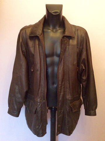 M Flues Dark Brown Soft Leather Jacket Size 52 UK XL - Whispers Dress Agency - Sold - 2