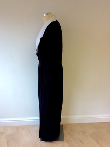 EMMA SOMERSET BLACK & WHITE BOLERO JACKET & LONG EVENING DRESS SIZE 12 - Whispers Dress Agency - Sold - 4