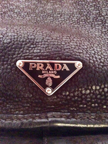 Prada Brown Nu Buck Leather Shoulder Bag - Whispers Dress Agency - Sold - 3