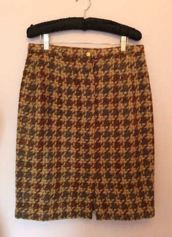 Vintage David Emanuel Brown Wool Mix Skirt Size 16 Fit 14 - Whispers Dress Agency - Sold - 2