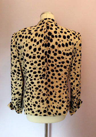 Fink Cream, Beige & Black Print Jacket Size 12 - Whispers Dress Agency - Women suits & Tailoring - 3