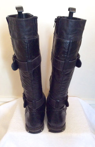 Skills Black Buckle Trim Boots Size 7.5/41 - Whispers Dress Agency - Womens Boots - 4