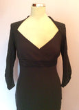 DIVA CATWALK BLACK 3/4 SLEEVE WIGGLE PENCIL DRESS SIZE L - Whispers Dress Agency - Sold - 2