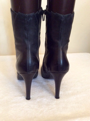 Bronx Black Heeled Ankle Boots Size 4/37 - Whispers Dress Agency - Sold - 3