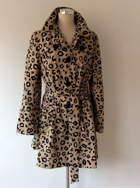 Hobbs leopard print coat discount
