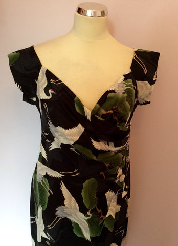 BRAND NEW BOMBSHELL PIN UP PRINT WRAP WIGGLE DRESS SIZE 14 - Whispers Dress Agency - Sold - 2