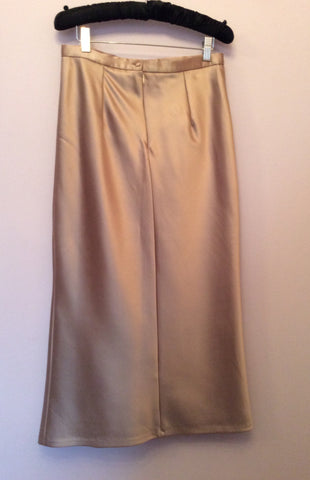 TAILOR MADE LYNN BIELBY OYSTER BEIGE SATIN TOP & LONG SKIRT SIZE 10 - Whispers Dress Agency - Womens Suits & Tailoring - 8