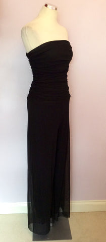 Joseph Ribkoff Black Strapless Occasion Jumpsuit Size 14 - Whispers Dress Agency - Sold - 3