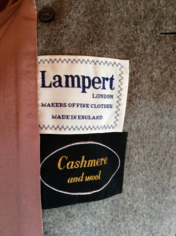 Lampert London Light Grey Wool & Cashmere Coat Size 14 - Whispers Dress Agency - Sold - 4