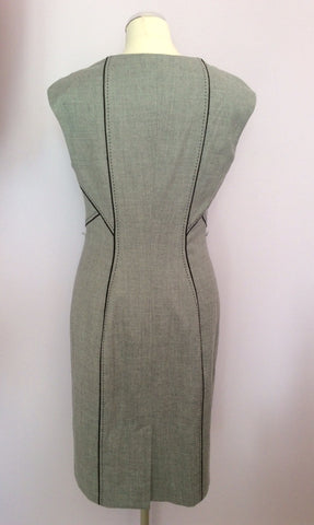Coast Grey & Black Trim Wool Blend Pencil Dress Size 12 - Whispers Dress Agency - Womens Dresses - 4