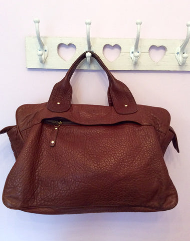 Bulga De Beer Brown Leather Tote Bag - Whispers Dress Agency - Handbags - 2