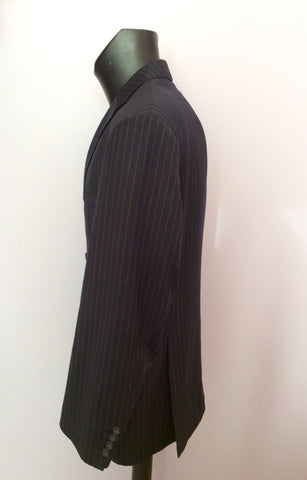Marks & Spencer Sartorial Navy Blue Pinstripe Suit Size 40S/ 34W - Whispers Dress Agency - Mens Suits & Tailoring - 3