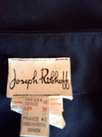Joseph Ribkoff Dark Blue Frill Trim Top Size 12 - Whispers Dress Agency - Sold - 3