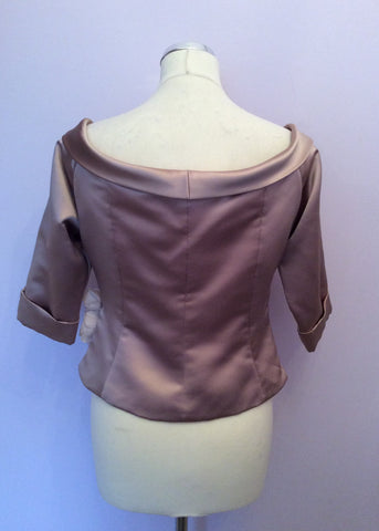 TAILOR MADE LYNN BIELBY OYSTER BEIGE SATIN TOP & LONG SKIRT SIZE 10 - Whispers Dress Agency - Womens Suits & Tailoring - 4