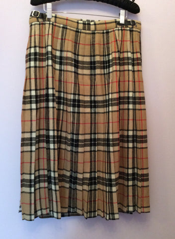 Highland Kilts Camel Tartan Pure New Wool Kilt Size 20 Fit 16/18 - Whispers Dress Agency - Sold - 2