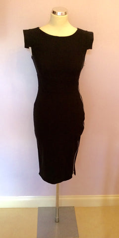 Hybrid Black Side Zip Detail Bodycon Dress Size 12 - Whispers Dress Agency - Sold - 1