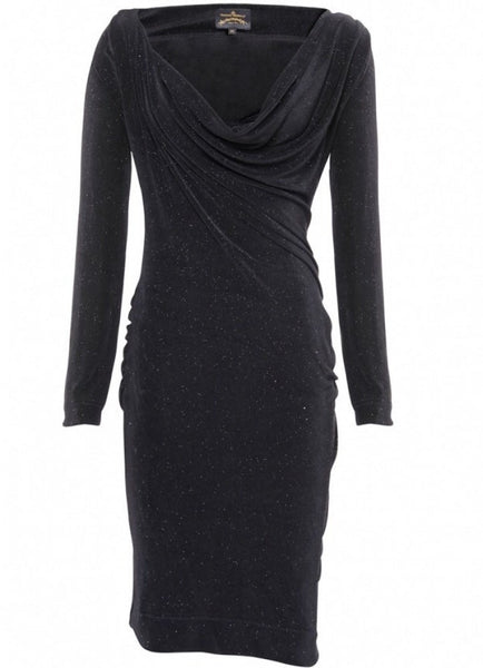 Vivienne Westwood Black & Silver Sparkle Dress Size S – Whispers Dress Agency Vivienne Westwood Black & Silver Sparkle Dress Size S – Whispers Dress Agency