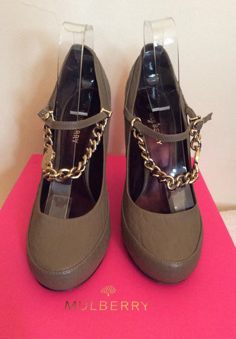 Mulberry Khaki / Olive Carter Character Leather Heels Size 7/40 - Whispers Dress Agency - Womens Heels - 4