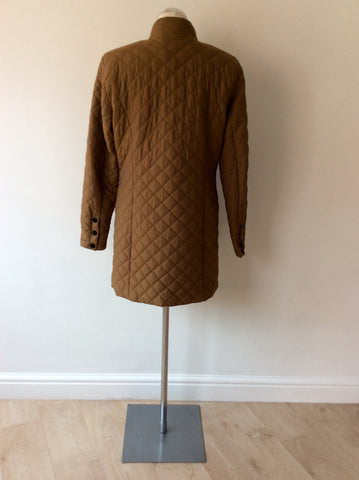 MADELEINE TAN BROWN QUILTED JACKET SIZE 12 - Whispers Dress Agency - Womens Coats & Jackets - 3