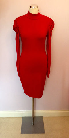 DIVA CATWALK RED LONG SLEEVE DRESS SIZE M - Whispers Dress Agency - Womens Dresses - 1