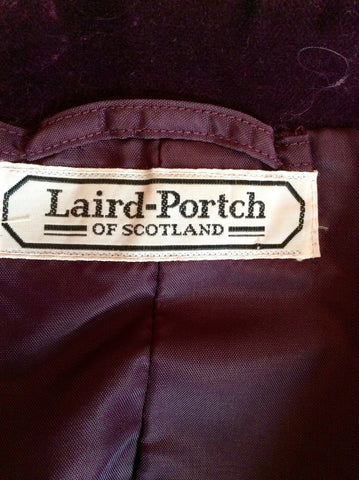 Vintage Laird Portch Of Scotland Deep Plum Velvet Jacket Size 12 - Whispers Dress Agency - Sold - 3