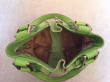 Jimmy Choo Neon Green Leather / Suede Mona Bag - Whispers Dress Agency - Sold - 3