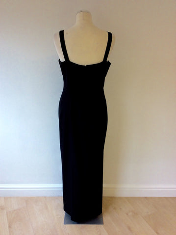 EMMA SOMERSET BLACK & WHITE BOLERO JACKET & LONG EVENING DRESS SIZE 12 - Whispers Dress Agency - Sold - 8