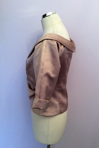 TAILOR MADE LYNN BIELBY OYSTER BEIGE SATIN TOP & LONG SKIRT SIZE 10 - Whispers Dress Agency - Womens Suits & Tailoring - 3