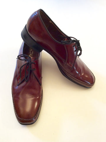 Smart Barker Novas Brown Leather Lace Up Shoes Size 7E/40 - Whispers Dress Agency - Sold - 1