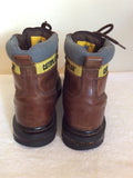 Caterpillar Dark Brown Leather Boots Size 8/42 - Whispers Dress Agency - Sold - 4