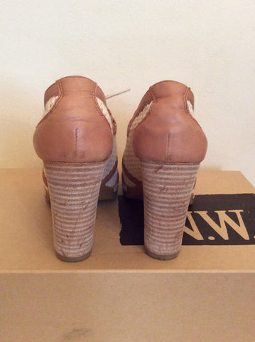 Hobbs Dusky pink & ivory Peeptoe Heels Size 5/38 - Whispers Dress Agency - Sold - 5